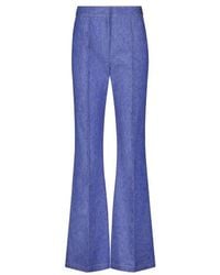 Callas Milano - Lola Denim Stretch Crepe Cropped Flare Trouser - Lyst