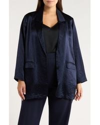 Eileen Fisher - Crinkled Satin Blazer - Lyst