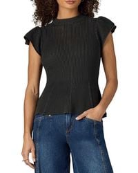 Wit & Wisdom - Flutter Sleeve Rib Top - Lyst
