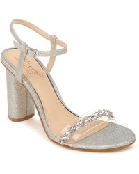 badgley mischka hilda crystal embellished sandal