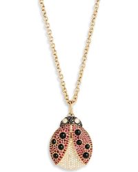 Grace Winfrey - Ruby & Diamond Ladybug Pendant Necklace - Lyst