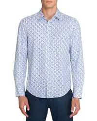Brooklyn Brigade - Diamond Print Woven Long Sleeve Basic - Lyst