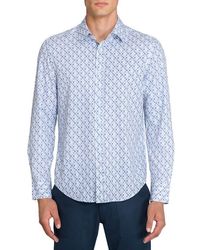 Brooklyn Brigade - Diamond Print Woven Long Sleeve Basic - Lyst