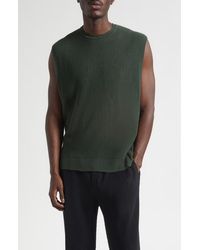 Homme Plissé Issey Miyake - Brush Close-Up Crewneck Sweater Vest - Lyst