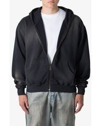 MNML - Basic Faded Cotton Zip-Up Hoodie - Lyst