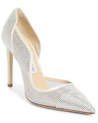 Jimmy Choo - Brigitte Crystal Embellished Half D'Orsay Pump - Lyst