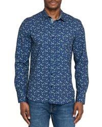 Con.struct - Paisley Woven Long Sleeve Basic - Lyst