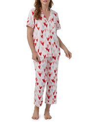 Bedhead - Print Stretch Organic Cotton Crop Pajamas - Lyst