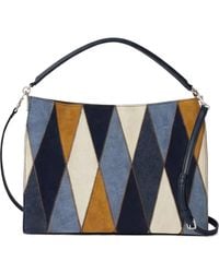Veronica Beard - Vida Patchwork Suede Shoulder Bag - Lyst