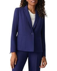 Kasper - Stretch Crepe One-Button Blazer - Lyst