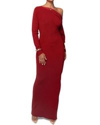 JLUXLABEL - Metallic One-Shoulder Long Sleeve Body-Con Cocktail Dress - Lyst