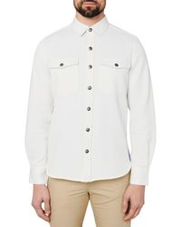 Brooklyn Brigade - Solid Waffle Knit Shirt Jacket - Lyst
