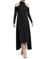 MARCELLA - Kalene Cold Shoulder Long Sleeve High-Low Maxi Dress - Lyst