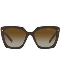 Prada - 54mm Gradient Polarized Square Sunglasses - Lyst