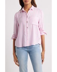 Beach Lunch Lounge - Candace Stripe Button-Up Shirt - Lyst