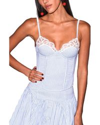Fleur du Mal - Hampton Poplin Bustier - Lyst