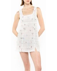 Anna Sui - Embroidered Lacey Trellis Mini Dress - Lyst