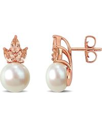 Julianna B - Pearl & Stud Earrings 14K - Lyst