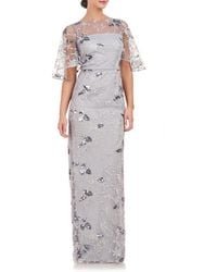 JS Collections - Daphne Embroidered Sequin Column Gown - Lyst