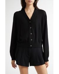 Johnstons of Elgin - Superfine Merino Wool V-Neck Cardigan - Lyst