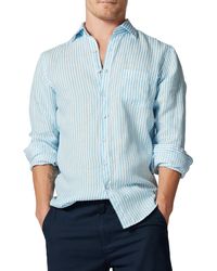 Rodd & Gunn - Port Charles Stripe Linen Button-up Shirt - Lyst