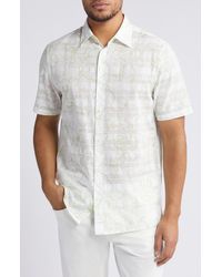 Ted Baker - Cavu Floral Short Sleeve Cotton Button-up Shirt - Lyst