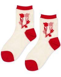 Hansel From Basel - Shadowplay Sheer Quarter Socks - Lyst