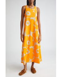 Marimekko - Liplatus Unikko Floral Cotton Jersey Dress - Lyst