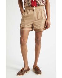 Bode - Canteen Cotton Twill Shorts - Lyst
