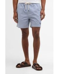 Barbour - Gingham Seersucker Swim Trunks - Lyst