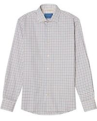 Robert Talbott - Reynolds Ultra Light Weight Brushed Tattersall Shirt - Lyst