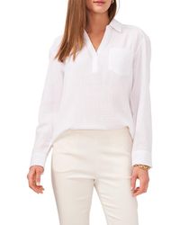 Chaus - V-Neck Collared Blouse - Lyst