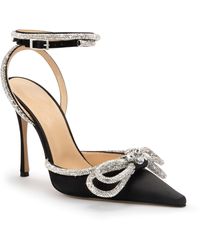 Mach & Mach - Double Crystal Bow Pointed Toe Pump - Lyst