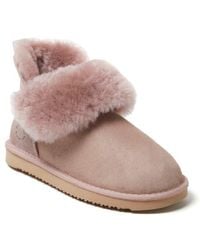 Dearfoams - Fireside Perth Genuine Shearling Foldover Boot - Lyst