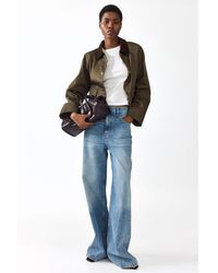 H&M - Jacket With Corduroy Collar - Lyst