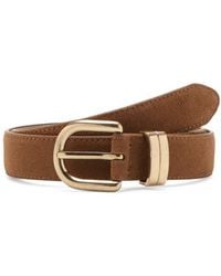 Mango - Suede Belt - Lyst