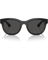 Burberry - 54mm Round Sunglasses - Lyst