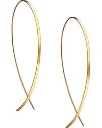 Lana Jewelry - 14K Flat Upside Down Hoop Earrings - Lyst