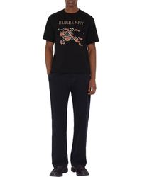 Burberry - Cross Stitch Ekd Cotton T-Shirt - Lyst