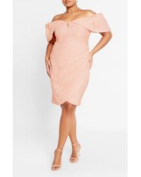 City Chic - Jez Off The Shoulder Minidress - Lyst