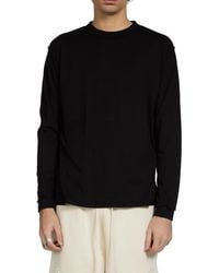 Les Tien - Lightweight Binded Neck Inside Out Long Sleeve - Lyst