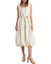 FREEMARKET - Belted Bubble Hem Midi Dress - Lyst