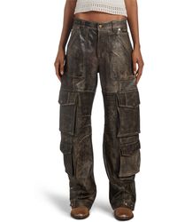 Golden Goose - Leather Cargo Pants - Lyst