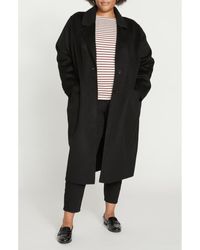 UNIVERSAL STANDARD - Belted Wool Blend Double Face Long Coat - Lyst