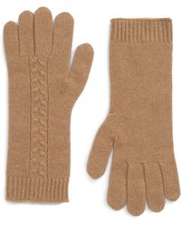 Max Mara Alan Cable Cashmere Gloves - Natural
