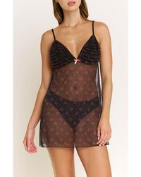 Honeydew Intimates - Rumba Floral Ruffle Sheer Chemise - Lyst
