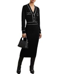 Reiss - Lorrie Tipped Long Sleeve Wool & Cashmere Blend Sweater Dress - Lyst