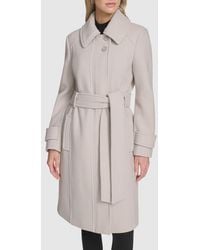 Andrew Marc - Lawley Wool Blend Belted Trench Coat - Lyst