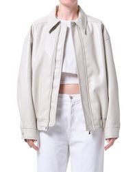 Agolde - Aston Recycled Leather Bomber Jacket - Lyst