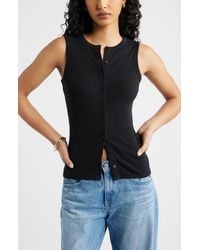 Open Edit - Rib Button-Up Tank - Lyst